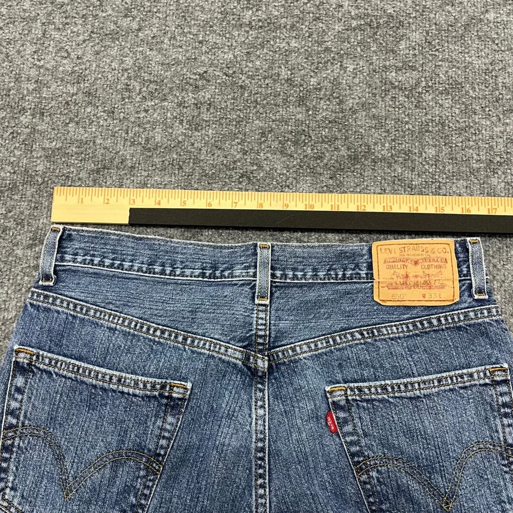 Levi's Denim Shorts Mens Size 33 Blue 550 Relaxed Fit Cotton Casual Summer Jorts